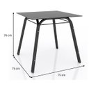 Ver imagem 4 de Conjunto de Mesa Lotus 75cm com 4 Cadeiras 121 Preto Platina Artefamol
