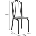 Ver imagem 6 de Conjunto de Mesa Lotus 75cm com 4 Cadeiras 121 Preto Platina Artefamol