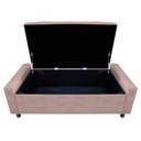 Ver imagem 5 de Kit Cabeceira e Calçadeira Baú Solteiro Everest P02 90cm para Cama Box Linho Rosê