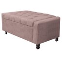 Ver imagem 7 de Kit Cabeceira e Calçadeira Baú Solteiro Everest P02 90cm para Cama Box Linho Rosê