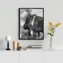 Ver imagem 1 de Quadro Decorativo Fotografia Preto Velho 45x34cm - com Vidro:madeira Preta