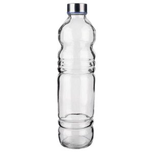 Garrafa de Vidro com Tampa em Inox 1 Litro - Euro Home