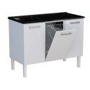 Ver imagem 1 de Gabinete de Lavanderia Preto em Aço com Tanque Sintético Preto e Cesto Basculante Max Cozimax