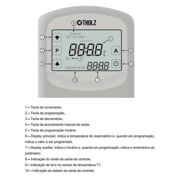 Termostato Digital Com Timer Horário Tholz Tlz1204 220V - 3