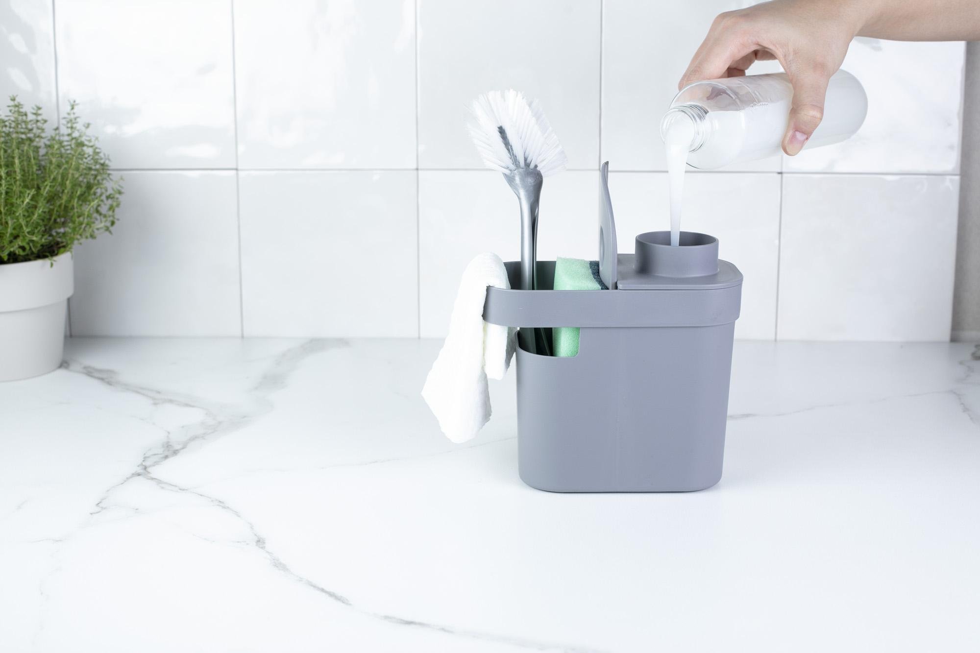 Kit Dispenser De Detergente 650Ml + Rodo De Pia Trium - Ou - 6