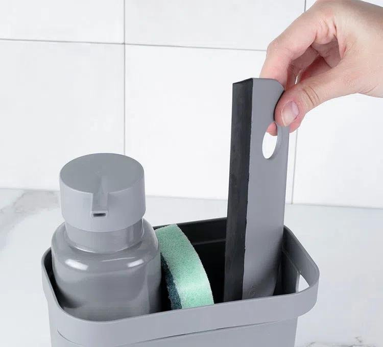 Kit Dispenser De Detergente 650Ml + Rodo De Pia Trium - Ou - 3