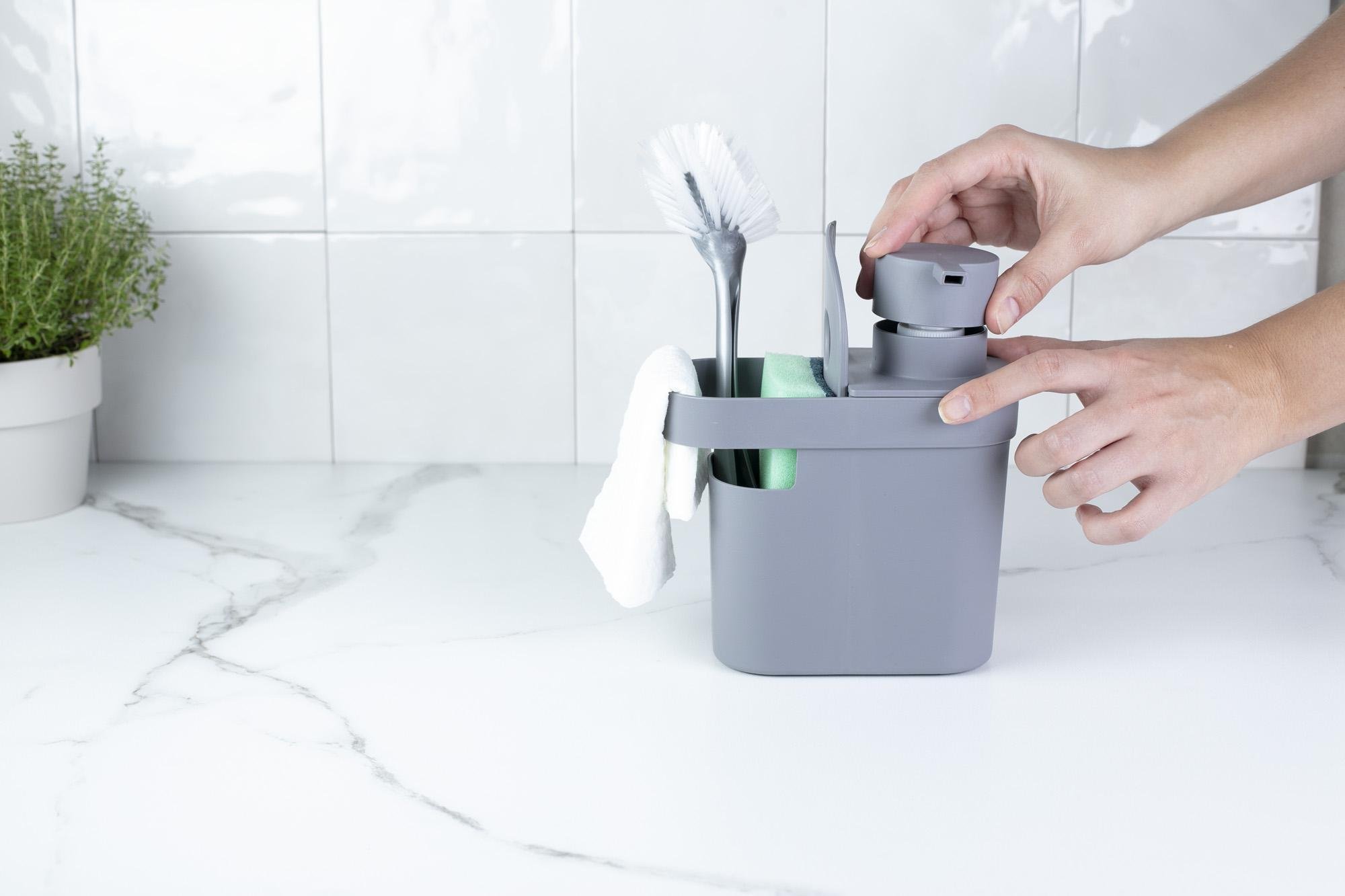 Kit Dispenser De Detergente 650Ml + Rodo De Pia Trium - Ou - 5