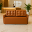 Ver imagem 3 de Sofá 2 Lugares 1,70m Atrium Luxo Recepção Escritório:marrom