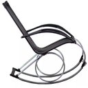 Ver imagem 6 de 2 Cadeiras de Balanço em Alumínio + 1 Mesa de Centro Trama Argila