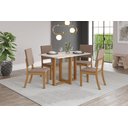 Ver imagem 1 de Mesa de Jantar Natali 120 4 Cad. Milla Amendoa - Henn