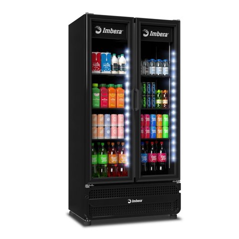 Refrigerador Expositor Vertical Imbera Porta Dupla 810 Litros Full Black Bivolt Inverter G326