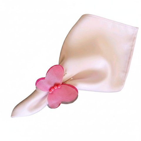 Guardanapo Tecido Rosa Bebê Kit 6 Cozinha Mesa Jantar 0,40x0,40