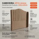 Ver imagem 3 de Cabeceira Estofada Cama Box Casal Padrão Arya 140cm Moderna Premium Bouclê Capuccino - Desk Design
