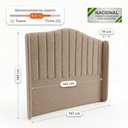 Ver imagem 4 de Cabeceira Estofada Cama Box Casal Padrão Arya 140cm Moderna Premium Bouclê Capuccino - Desk Design