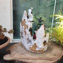 Ver imagem 4 de Altar Congá com 12 Orixás de 10 Cm Umbanda Branco Dourado