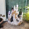 Altar Congá com 12 Orixás de 10 Cm Umbanda Branco Dourado - 5