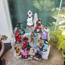 Ver mais imagens de Altar Congá com 12 Orixás de 10 Cm Umbanda Branco Dourado