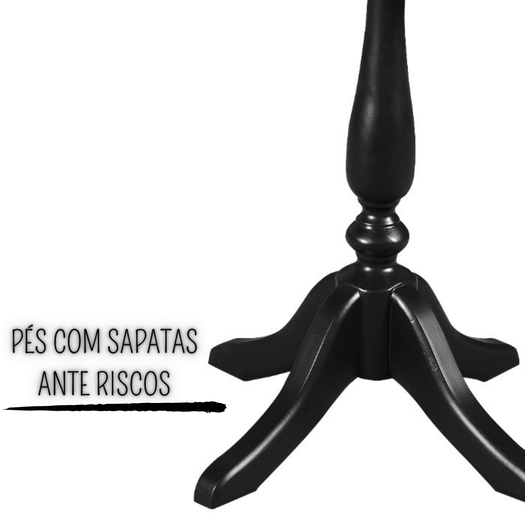 MESA DE CANTO CLASSICA IMPERIAL MADEIRA SEM BORDA - PRETO - 5