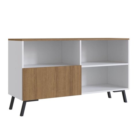 Rack Tv 50 Polegadas 01 Porta 118cm Branco Mel Proddy