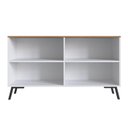 Ver imagem 5 de Rack Tv 50 Polegadas 01 Porta 118cm Branco Mel Proddy