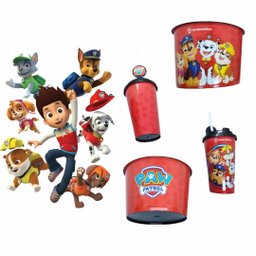 Kit Pipoca Patrulha Canina - Almofada, Copo e Balde - 5