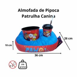 Kit Pipoca Patrulha Canina - Almofada, Copo e Balde - 2