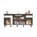 Ver imagem 2 de Gabinete Cozinha 174cm Armário Avelato 4 Portas e 100% MDF:Avelato/Branco