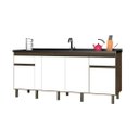 Ver imagem 1 de Gabinete Cozinha 174cm Armário Avelato 4 Portas e 100% MDF:Avelato/Branco