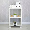 Ver imagem 1 de Nicho Organizador Móvel Multiuso Branco para Banheiro com Rodízio 40cm