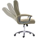 Ver imagem 6 de Cadeira Escritório Couro Presidente Molas Ensacadas Nr17 Califórnia Fratini Bege