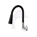 Ver imagem 3 de Torneira Monocomando Cozinha Flexível Gourmet Parede Preta