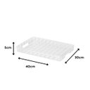 Ver imagem 2 de Bandeja Decorativa Bisotê em Acrílico Retangular com Alça Bandeija Cristal Organizadora Cantinho do 