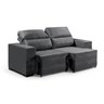 Sofá Retrátil Reclinável Suede Cancún P/ Sala 1,40m Suede Cinza - 1