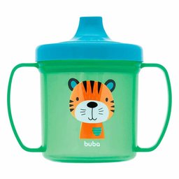 Copo de Bebe Copinho Infantil Buba de Treinamento com Alça Bico Rígido Tigrinho Gatinho - 2