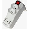 Pino multiplicador 2 saidas + 2 USB L/D 10A - 1