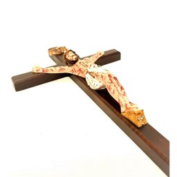 Crucifixo de Parede 33cm com Cristo Chagado em Resina - 2