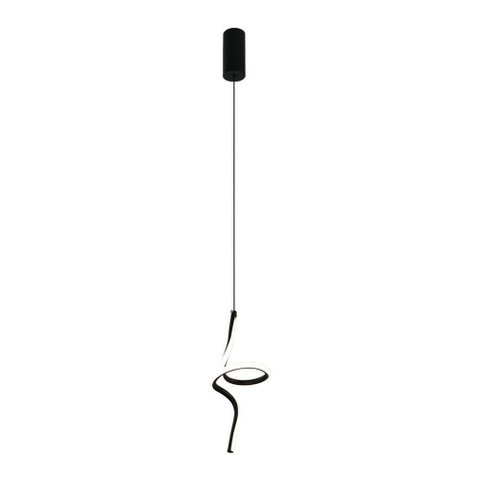Lustre Pendente Taschibra Cairo Led Bivolt Preto 3000k Luz Amarela 15051081