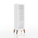 Ver imagem 2 de Cristaleira Malta 1 Porta Vidro 40x37x158 Cm Branco Genialflex