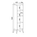 Ver imagem 5 de Cristaleira Malta 1 Porta Vidro 40x37x158 Cm Branco Genialflex