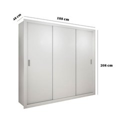 Guarda-roupa Casal 3 Portas de Correr Dora Rufato - 3