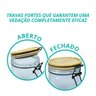 Jogo 3 Potes Vidro Hermético Versalhes Tampa Bambu Trava Prime - Lehaví - 4
