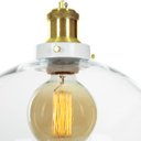 Ver imagem 5 de Lustre Pendente Château Bola Grande Vidro Branco com Gold 30