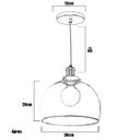 Ver imagem 7 de Lustre Pendente Château Bola Grande Vidro Branco com Gold 30