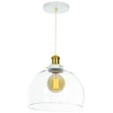 Ver imagem 2 de Lustre Pendente Château Bola Grande Vidro Branco com Gold 30