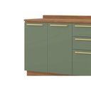 Ver imagem 4 de Cozinha Modulada Completa Botanic 8 Peças (4aéreos+2balcões+2complementos) M665 Nogueira/fendi -