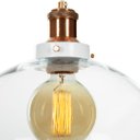 Ver imagem 5 de Lustre Pendente Château Bola Grande Vidro Branco com Cobre 30