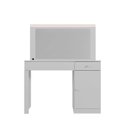 Ver imagem 5 de Escrivaninha Penteadeira com LED Nina 108cm Branco Fosco