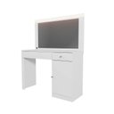 Ver imagem 3 de Escrivaninha Penteadeira com LED Nina 108cm Branco Fosco