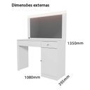 Ver imagem 4 de Escrivaninha Penteadeira com LED Nina 108cm Branco Fosco