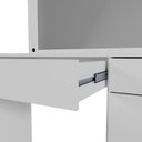 Ver imagem 7 de Escrivaninha Penteadeira com LED Nina 108cm Branco Fosco